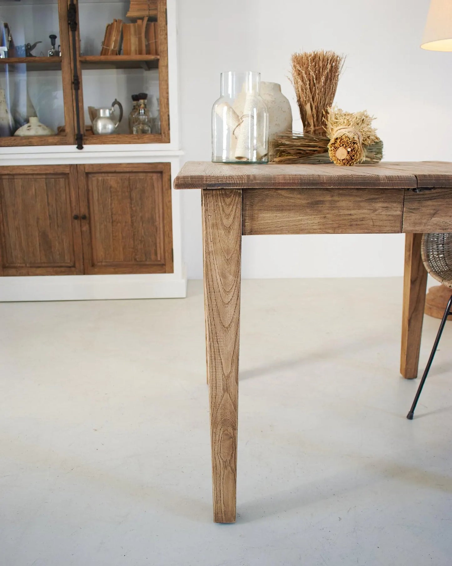 Extendable table in reclaimed oak Depot 90-180 cm