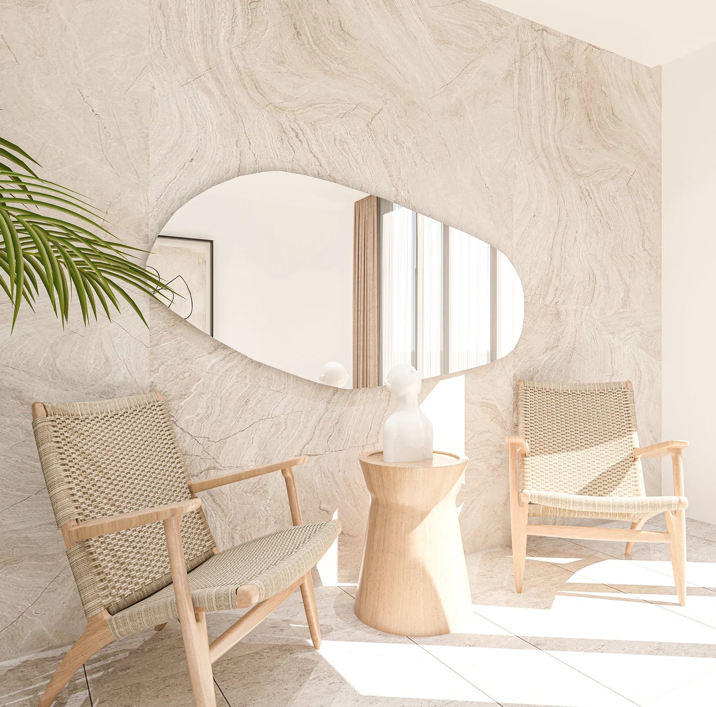 Biga Asymmetrical Mirror Home Decor Aesthetic Wall Mirror Bathroom Design Irregular Custom Design