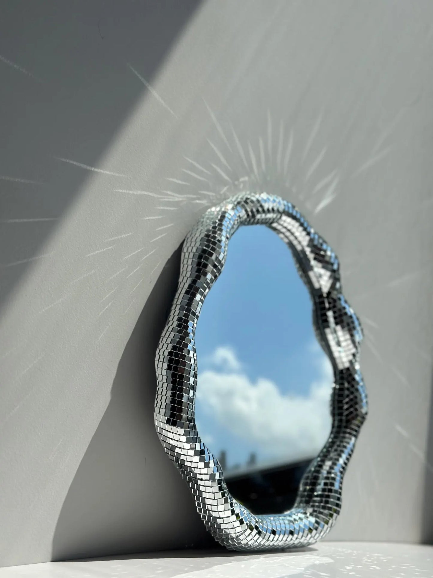 Disco Mirror Wavy,70s wall decor