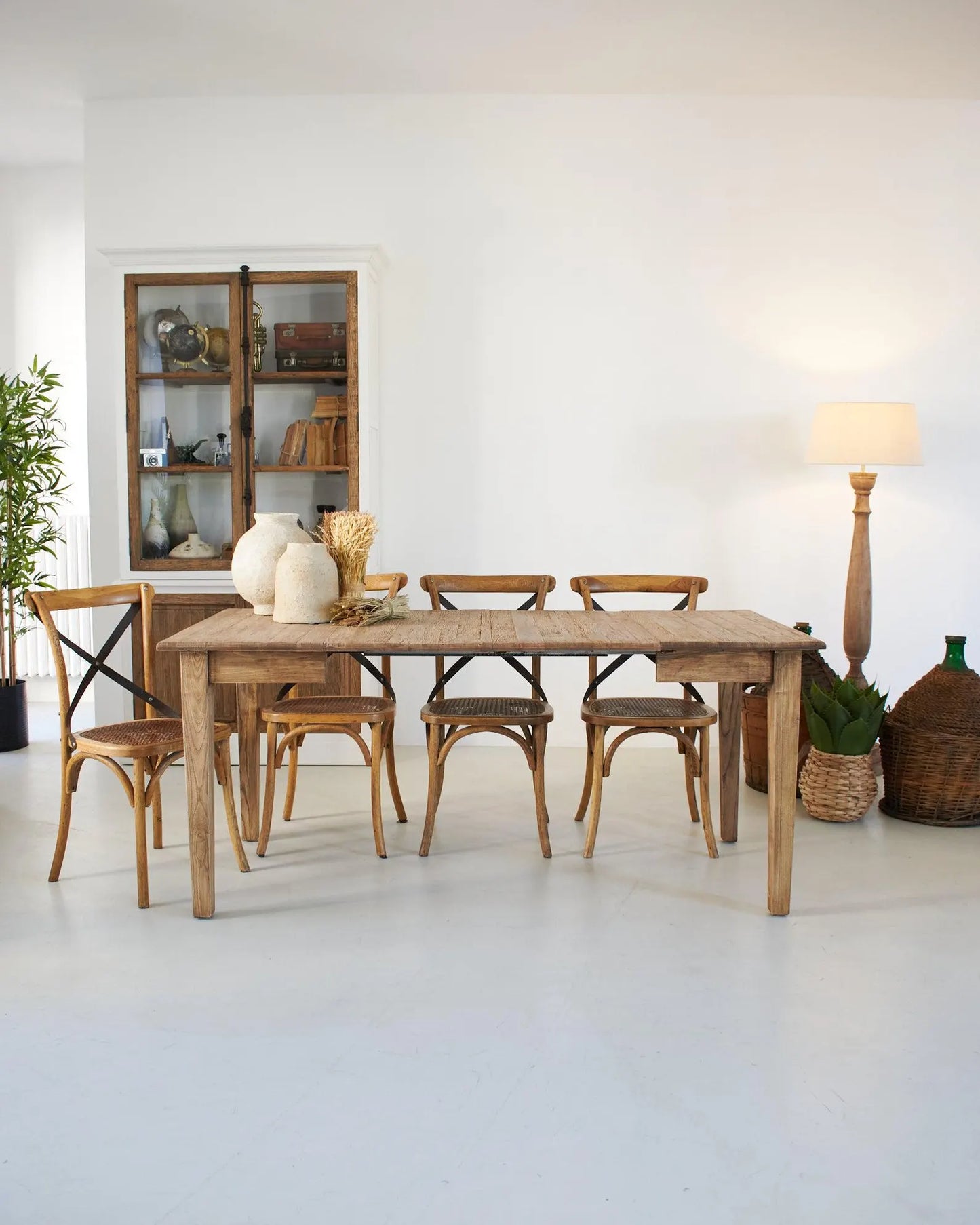 Extendable table in reclaimed oak Depot 90-180 cm