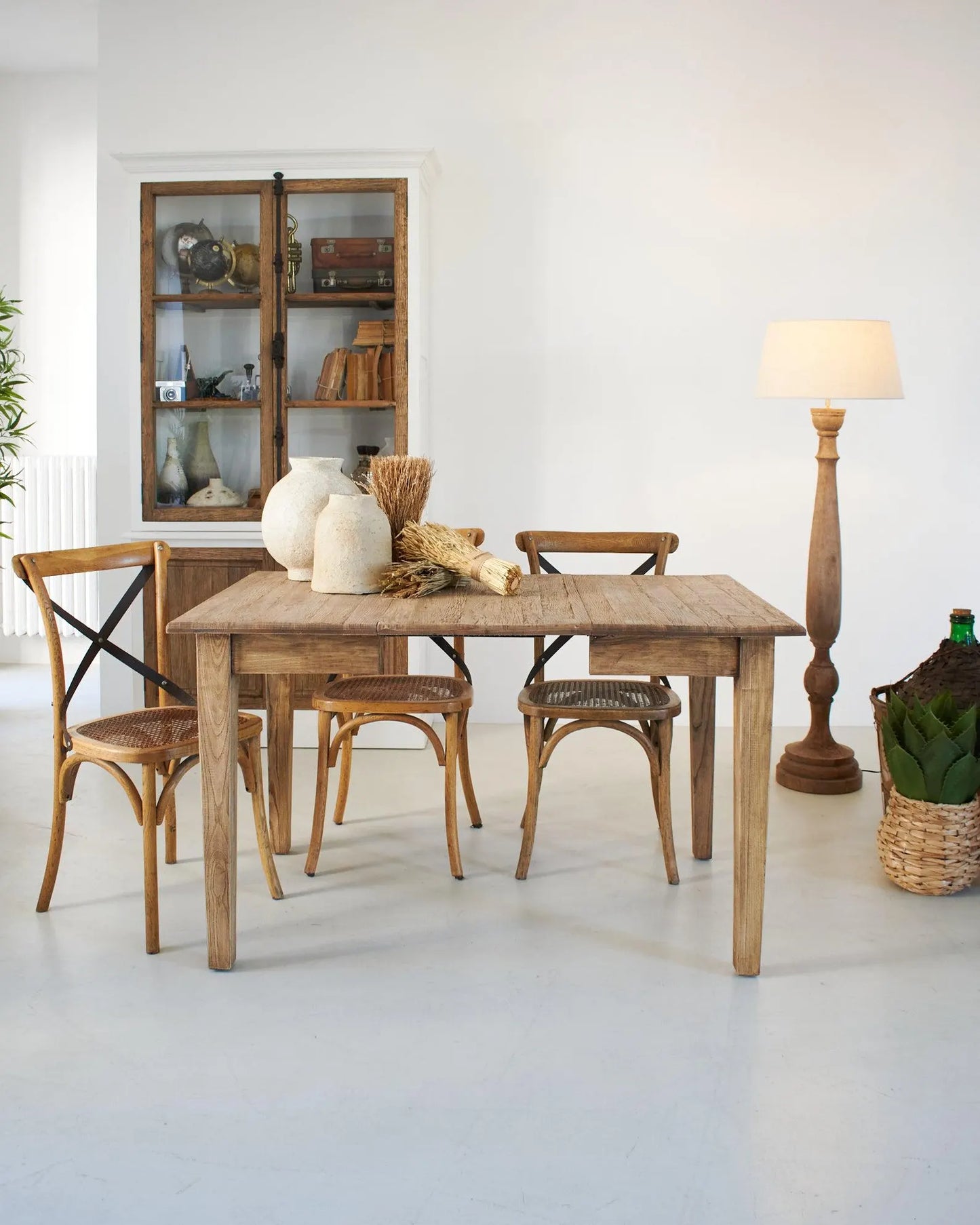 Extendable table in reclaimed oak Depot 90-180 cm