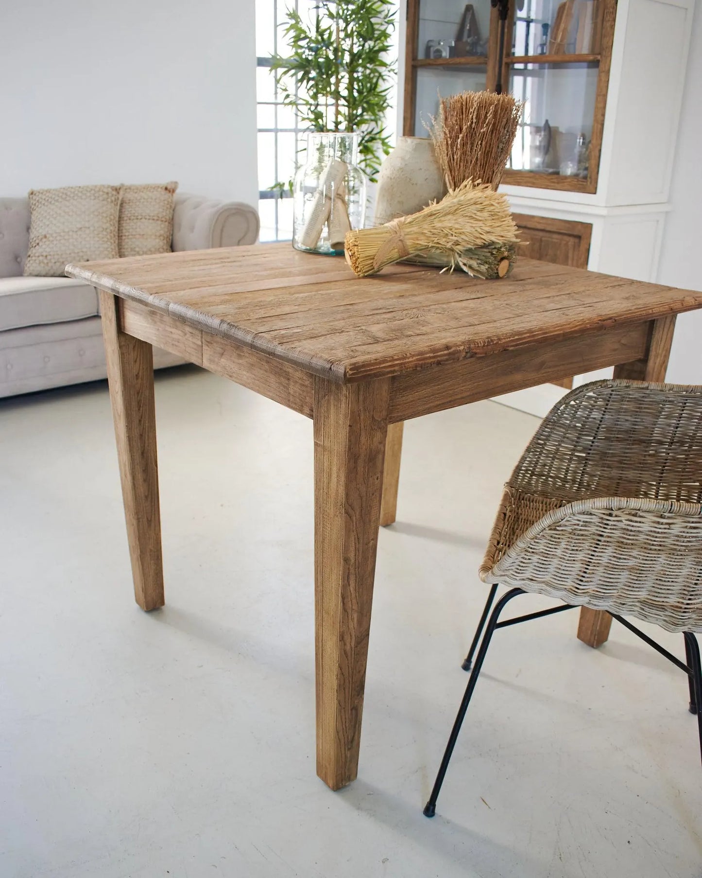 Extendable table in reclaimed oak Depot 90-180 cm