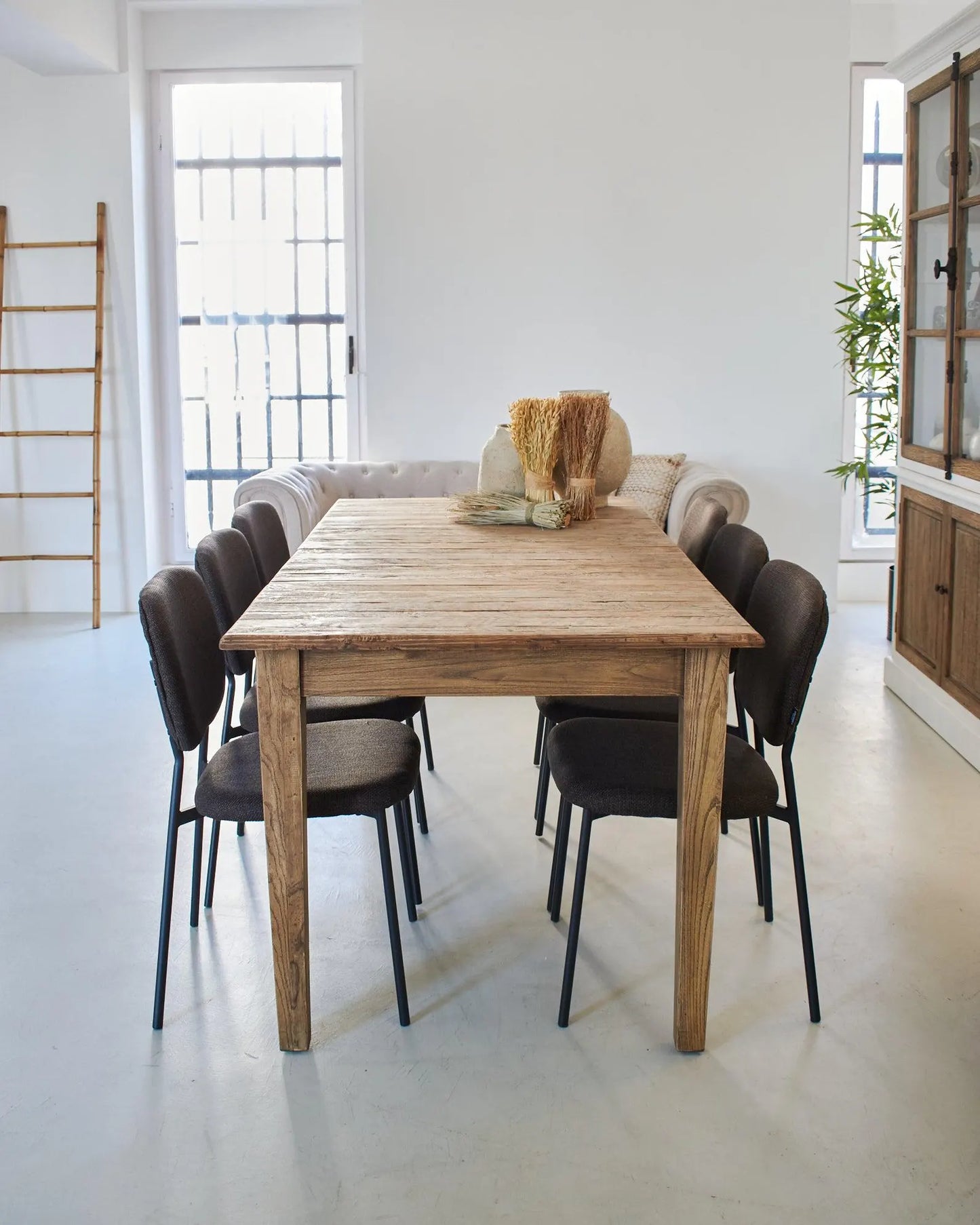 Extendable table in reclaimed oak Depot 90-180 cm